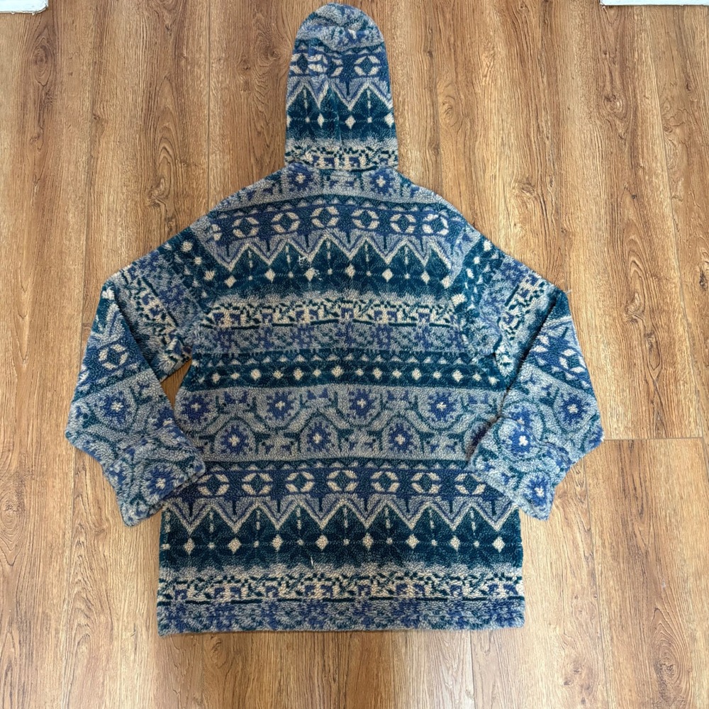 Woolrich Deep Pile Fleece Hooded Jacket Women's L USA VTG hiking cozy gorpcore - Picture 8 of 9